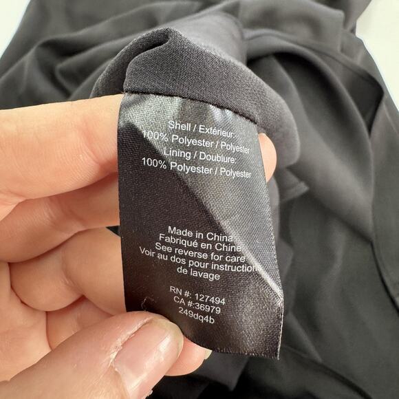 Heartloom Dress Womens Small Black Garcia One Shoulder Bow Cocktail Party Lined - Picture 10 of 11